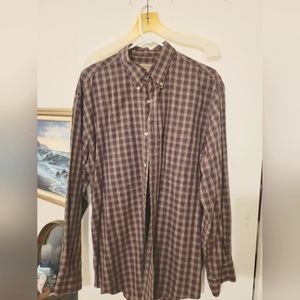 Tricots st Raphael collection long sleeve button up shirt , brown, large